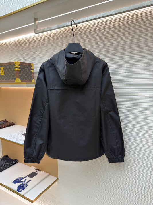 Triangle Logo Re-Nylon Hooded Jacket