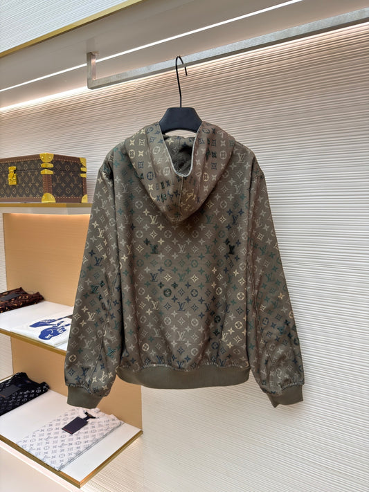 LV Logo Hooded Jacket