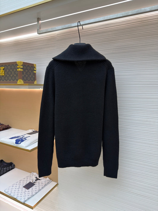 Logo Patch Half-Zip Sweater