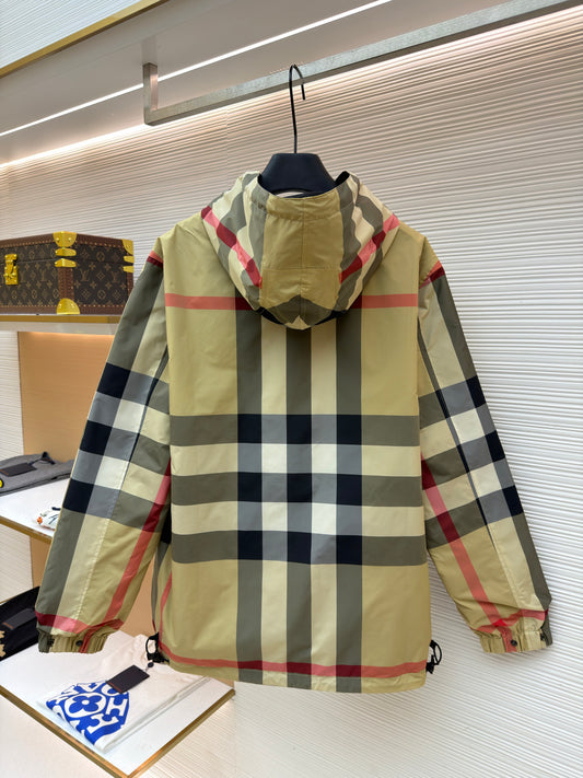 Vintage Check Hooded Jacket