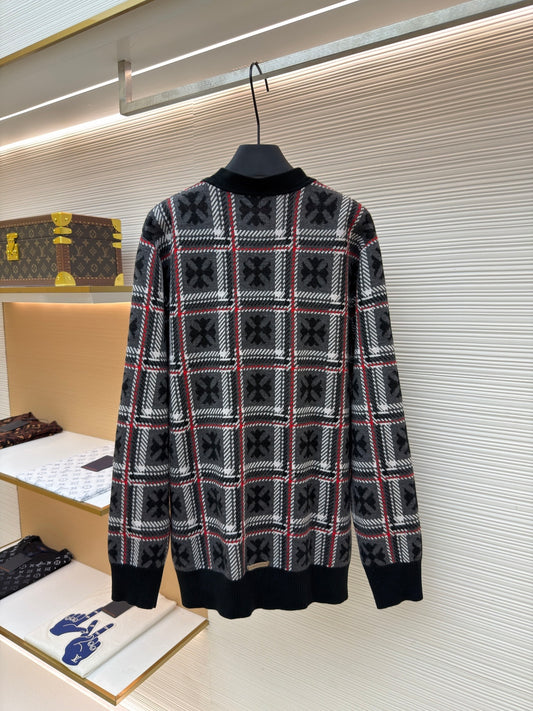 Cross Patch Cashmere Knit Cardigan