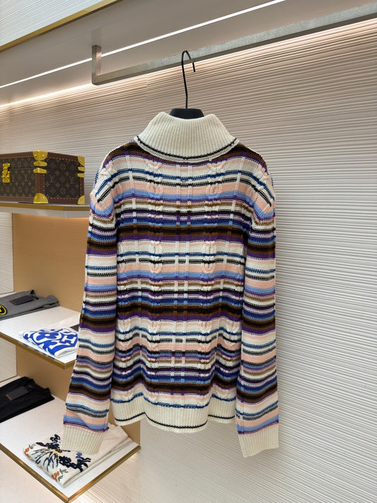 LV Logo Zip Cardigan