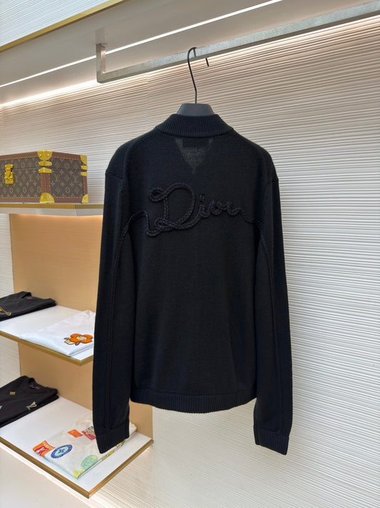 CD Logo Wool Knit Cardigan