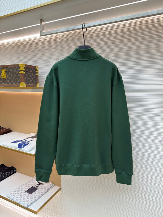 Embroidered Zip-Up Hoodie