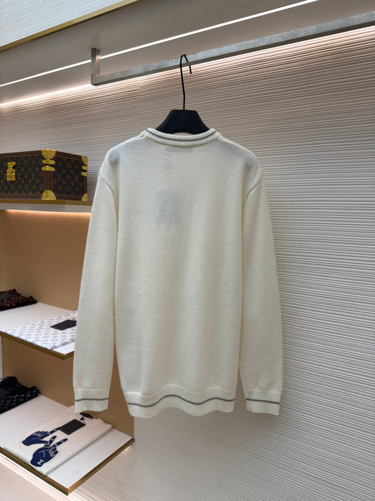 LV Logo Wool Crewneck Sweater