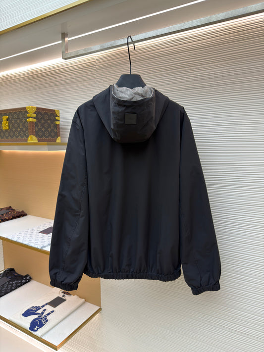 Oblique Hooded Jacket