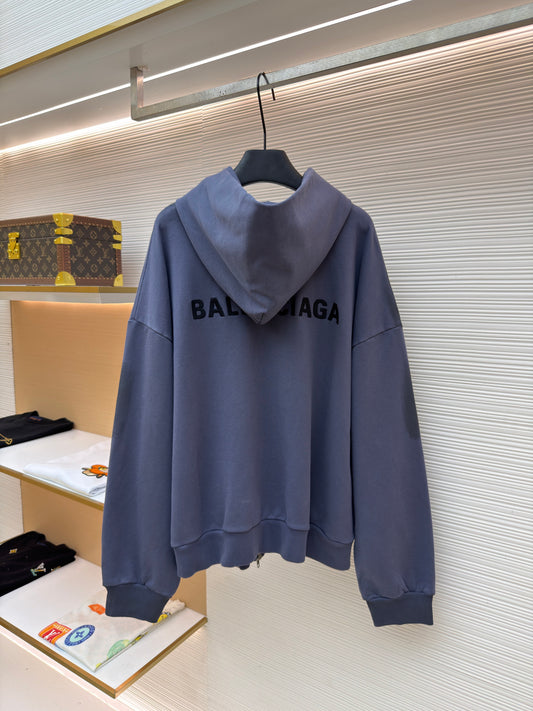 Embroidered Zip-Up Hoodie