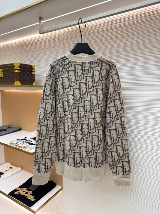 Oblique Knit Cardigan