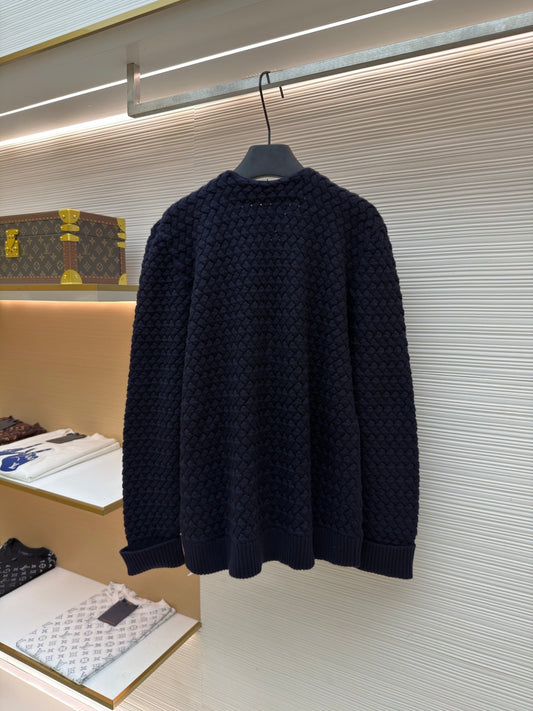 Intrecciato Wool Knit Cardigan