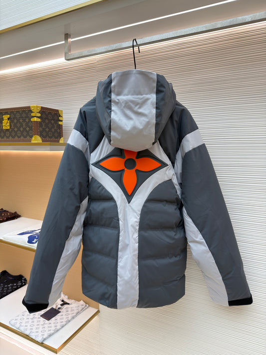 Flower Motif Down Jacket