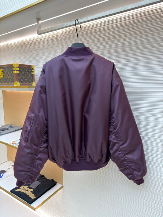 Logo Patch Bomber Jacket