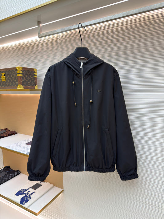 Oblique Hooded Jacket