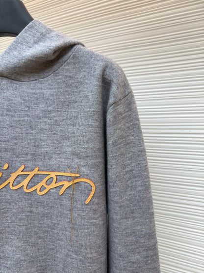 LV Logo Cashmere Hoodie