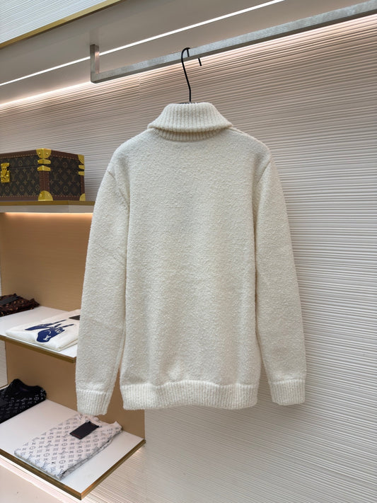 LV Logo Wool Knit Cardigan