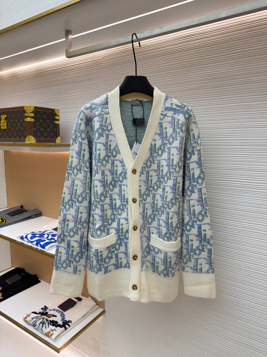 Oblique Knit Cardigan
