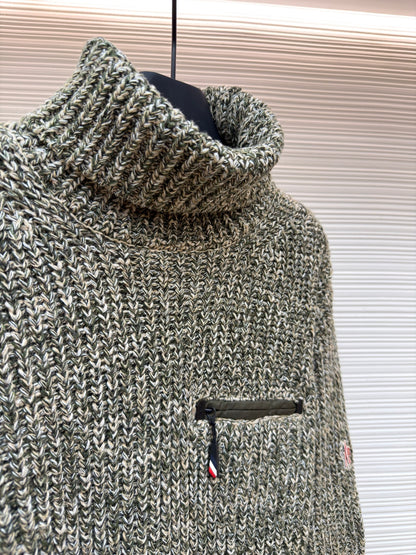 Logo Patch Turtleneck Sweater