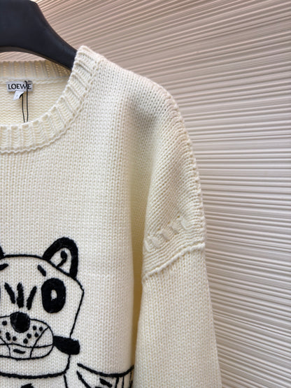 Embroidered Crewneck Sweater