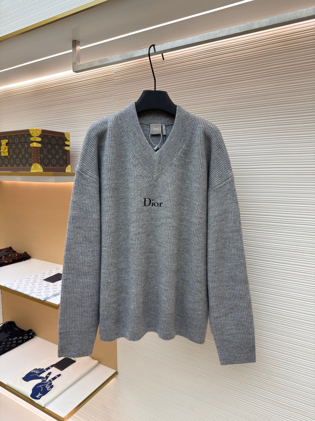 CD Logo Wool Crewneck Sweater