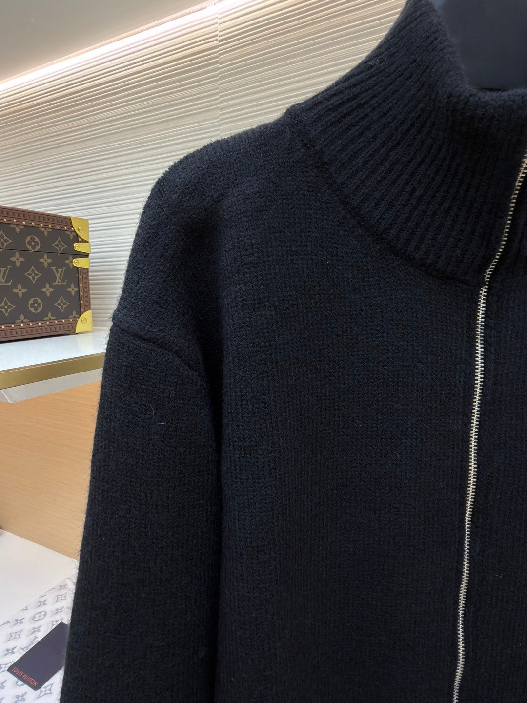 Embroidered Wool Knit Cardigan