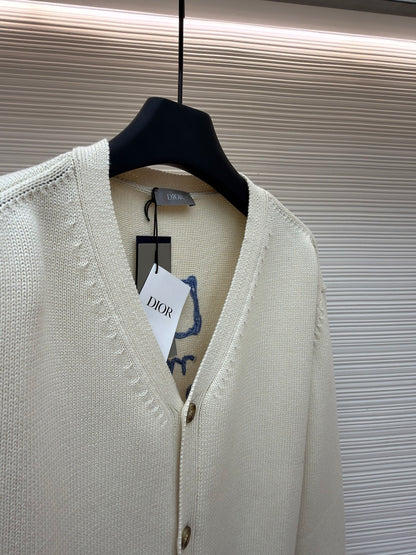 Embroidered Knit Cardigan
