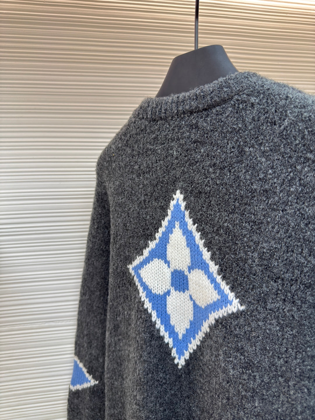 Flower Motif Crewneck Sweater