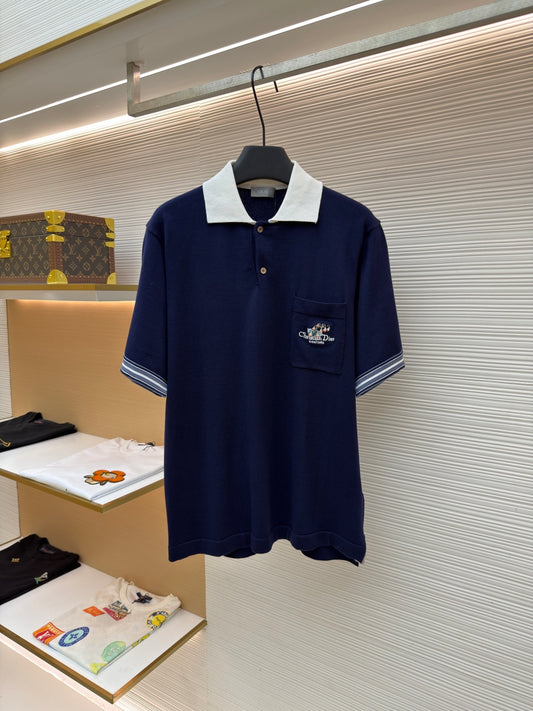 Embroidered Knit Polo