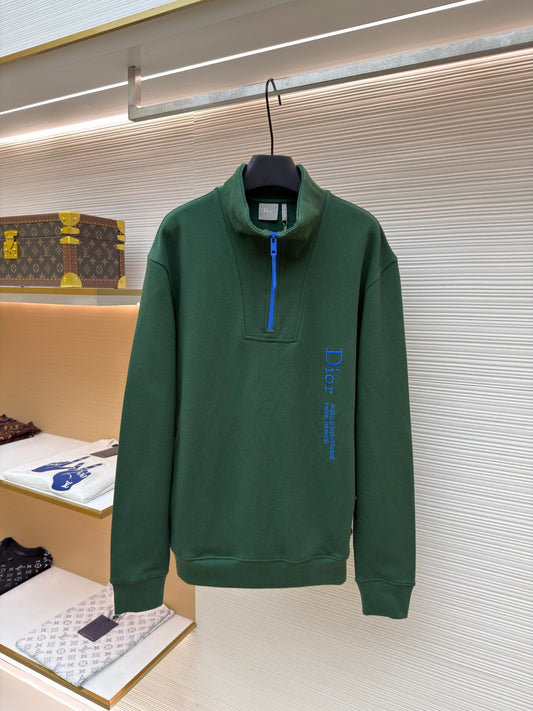 Embroidered Zip-Up Hoodie