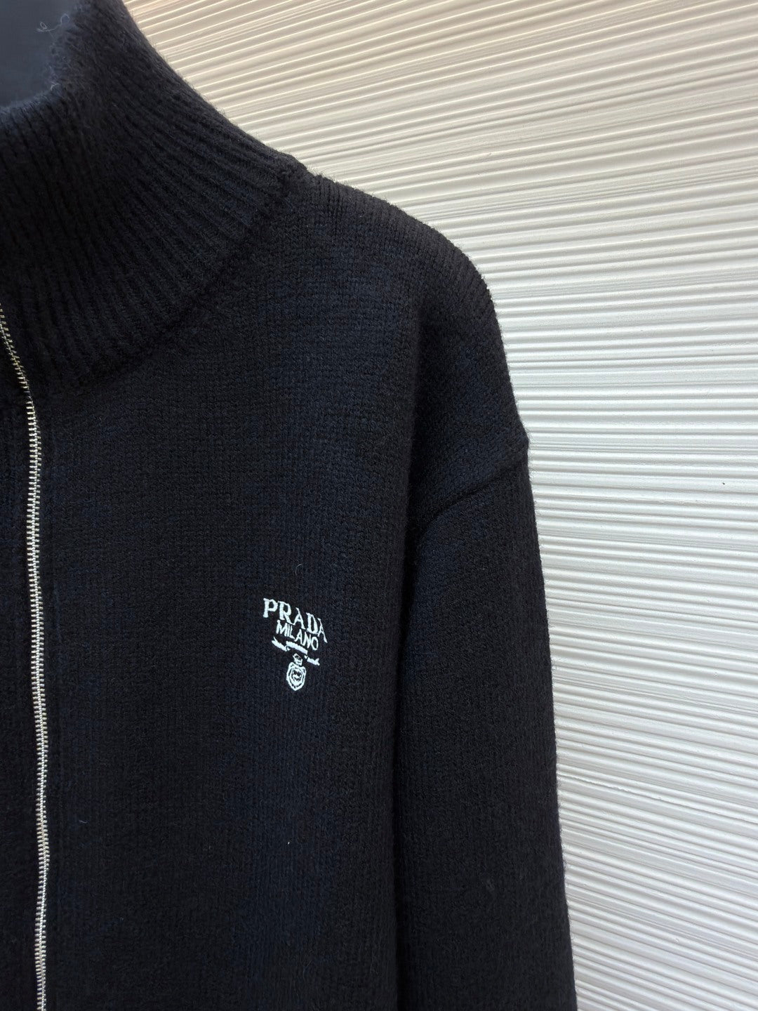 Embroidered Wool Knit Cardigan