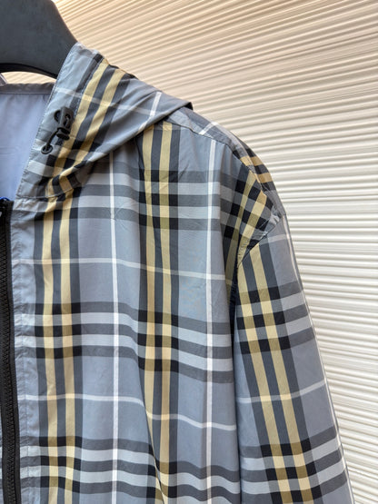 Vintage Check Hooded Jacket