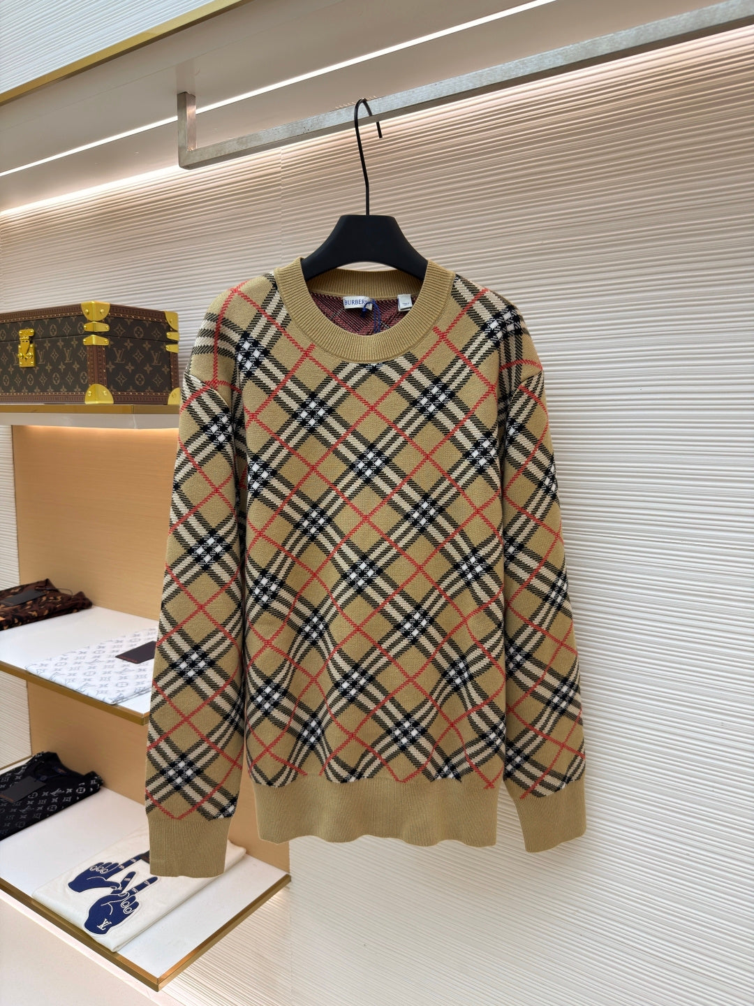 Vintage Check Crewneck Sweater