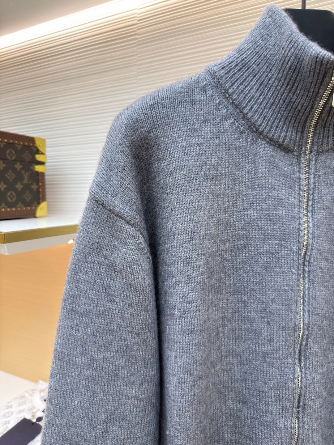 Embroidered Wool Knit Cardigan