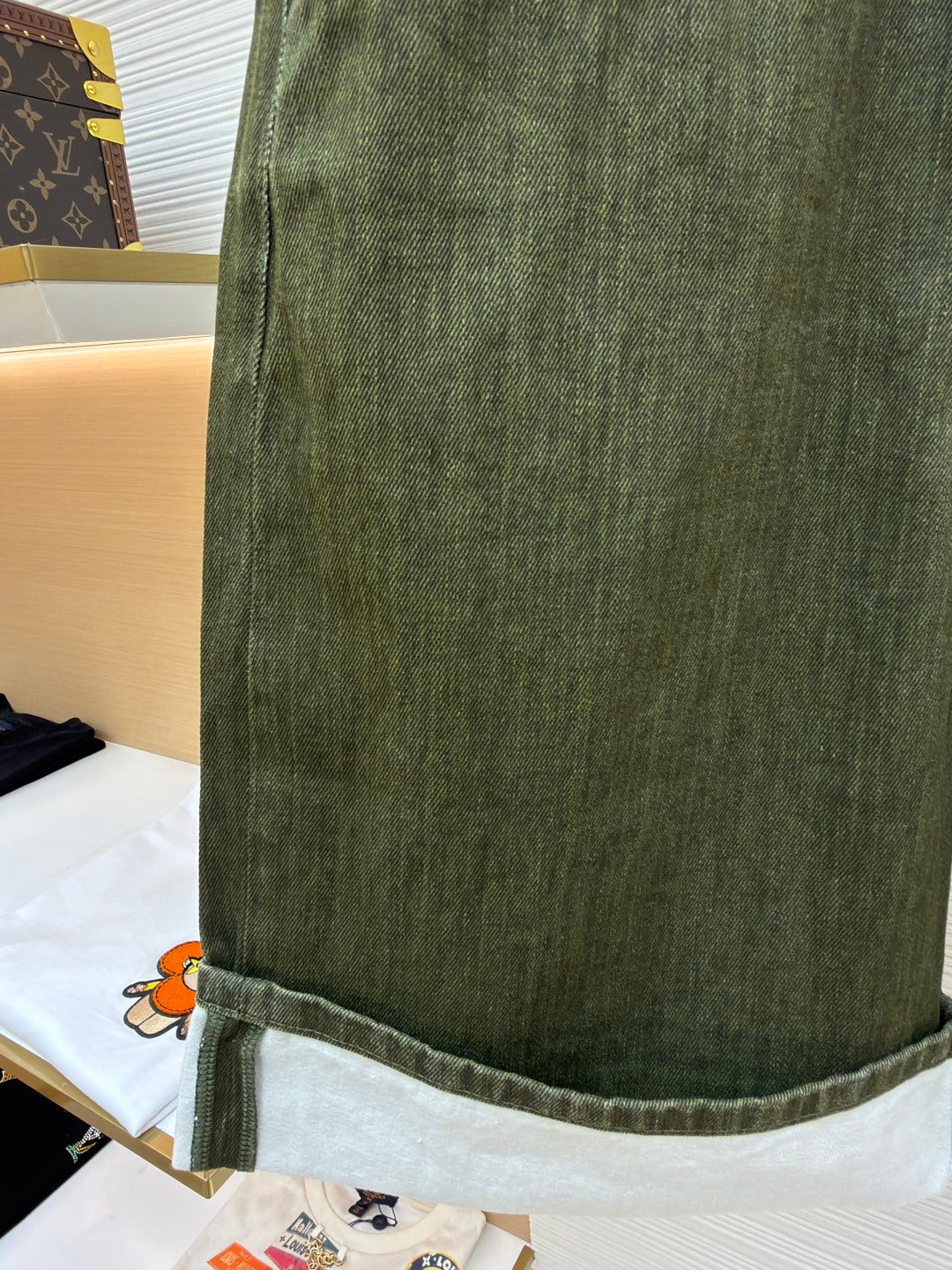Washed Denim Shorts