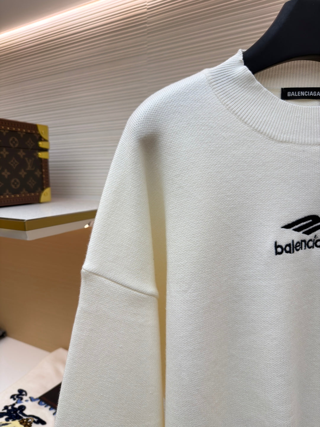 Embroidered Wool Crewneck Sweater