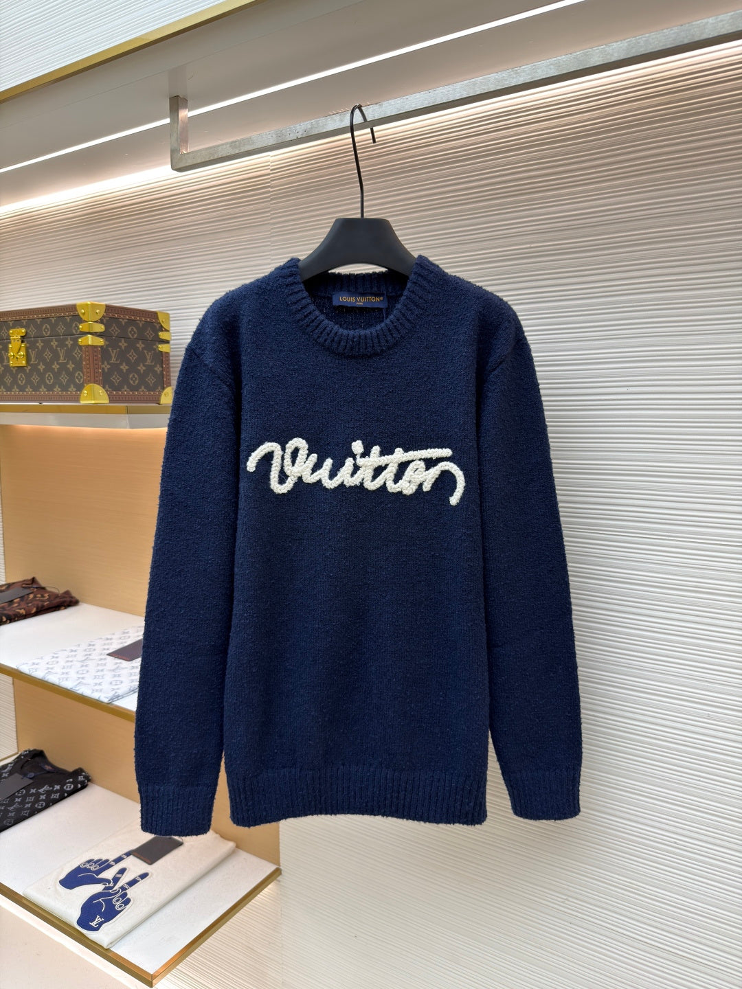LV Logo Wool Crewneck Sweater