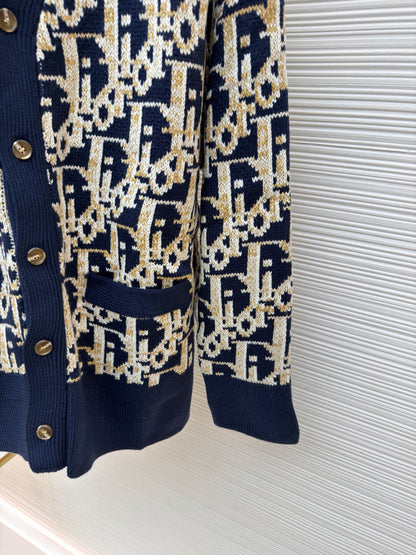 Oblique Knit Cardigan