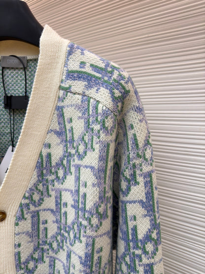 Oblique Knit Cardigan