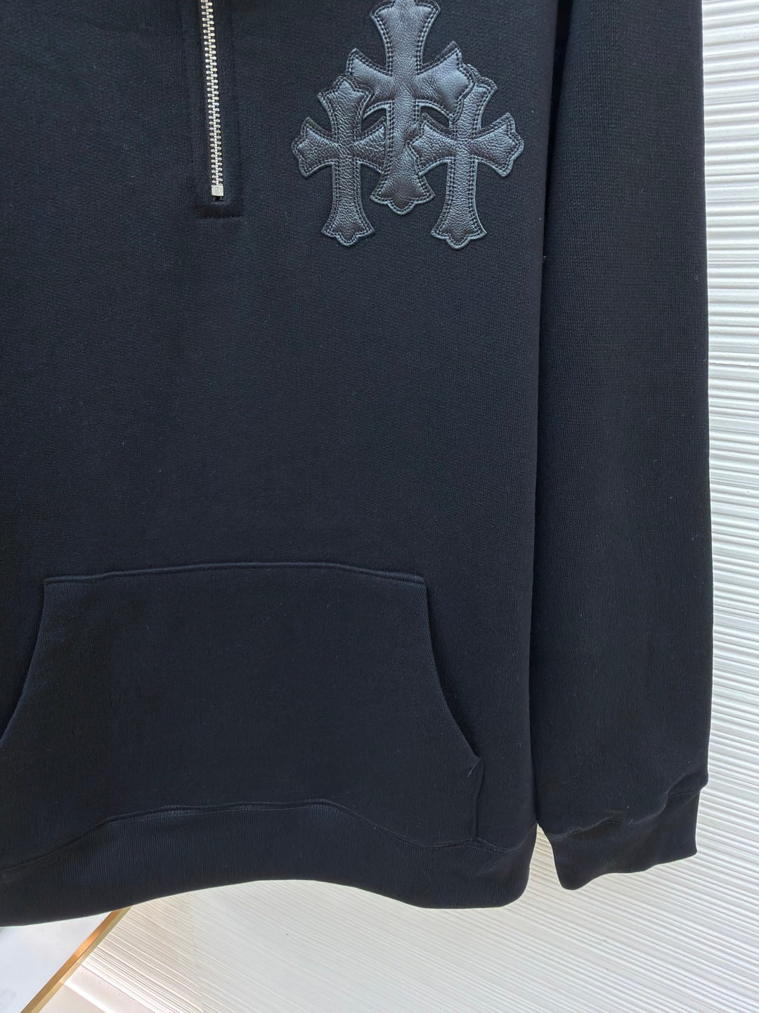 Cross Patch Half-Zip Sweatshirt