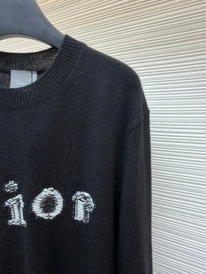 CD Logo Cashmere Crewneck Sweater