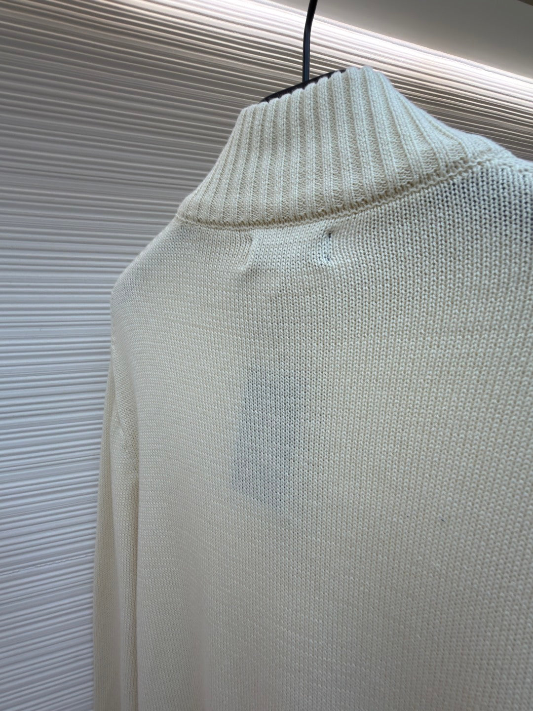 Embroidered Turtleneck Sweater