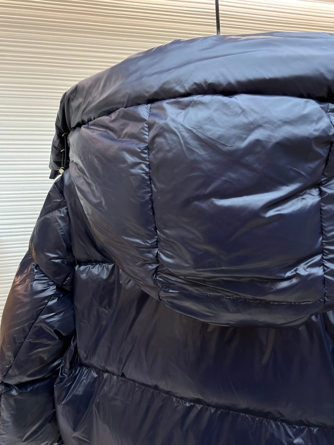 Logo Patch Hooded Down Jacket