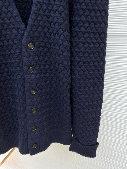 Intrecciato Wool Knit Cardigan