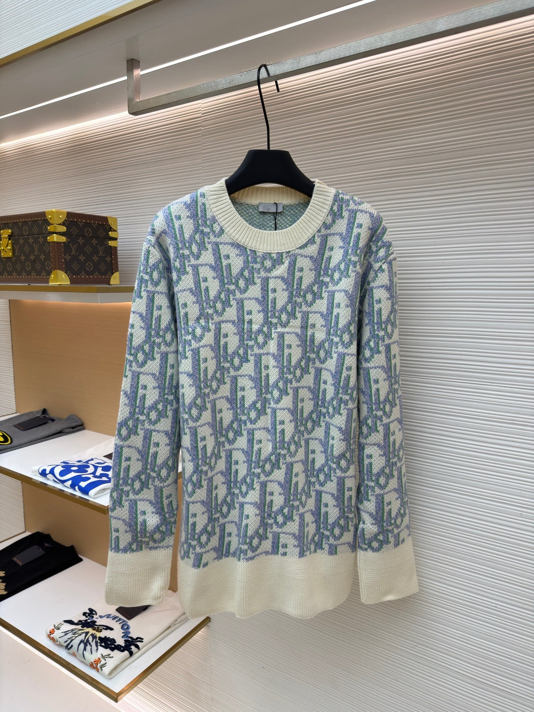 Oblique Wool Crewneck Sweater