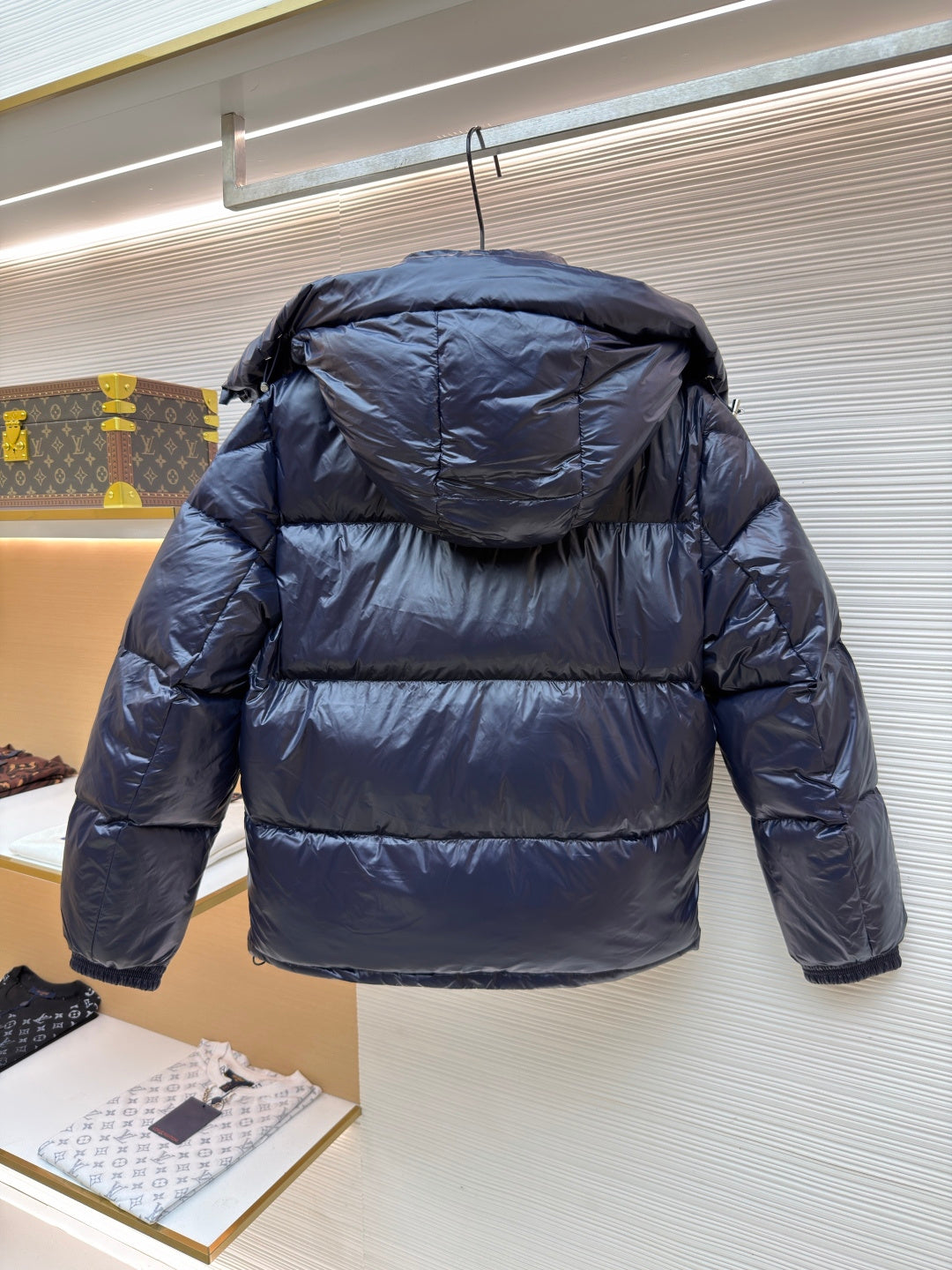Logo Patch Hooded Down Jacket