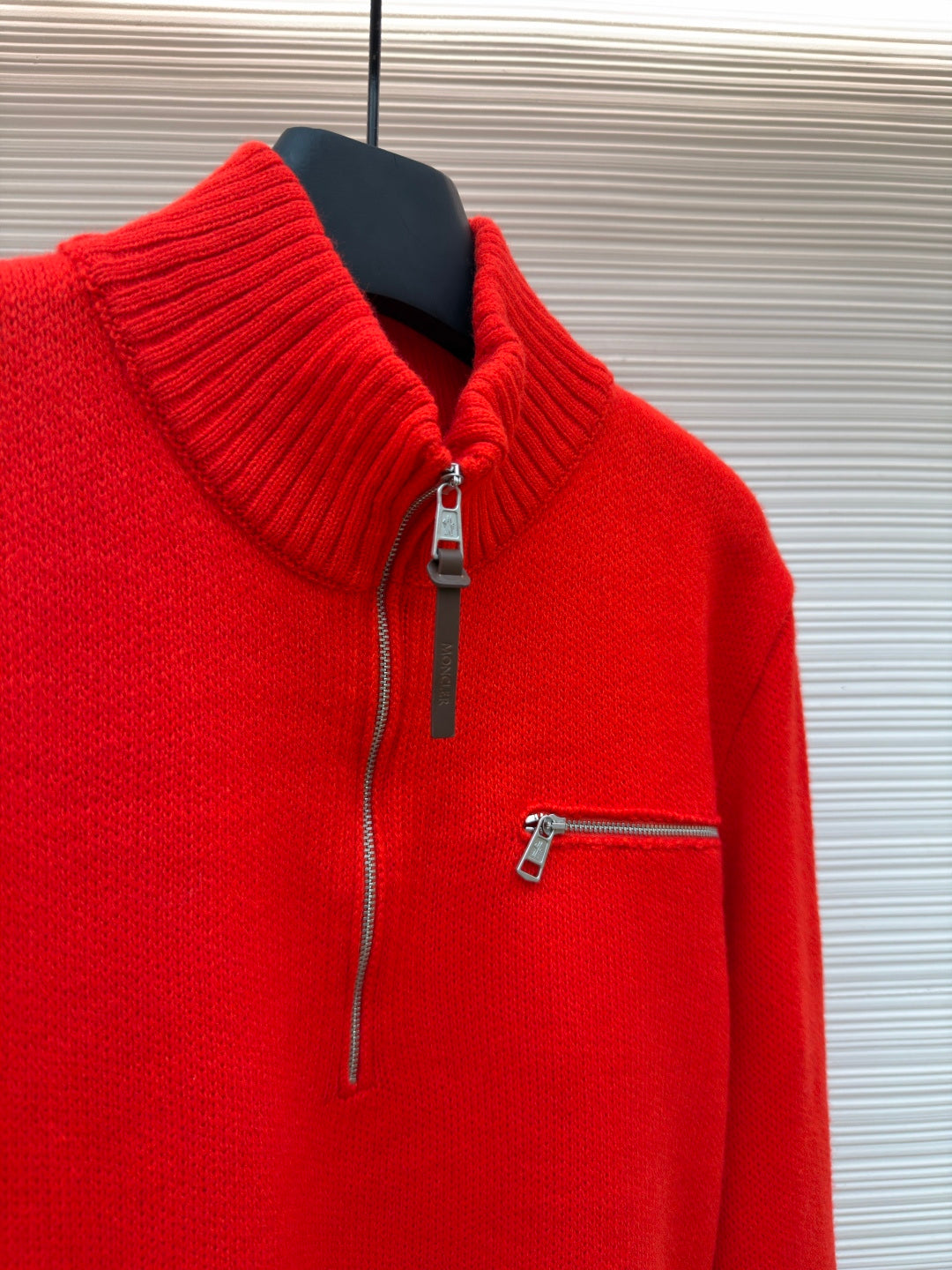 Logo Patch Half-Zip Sweater