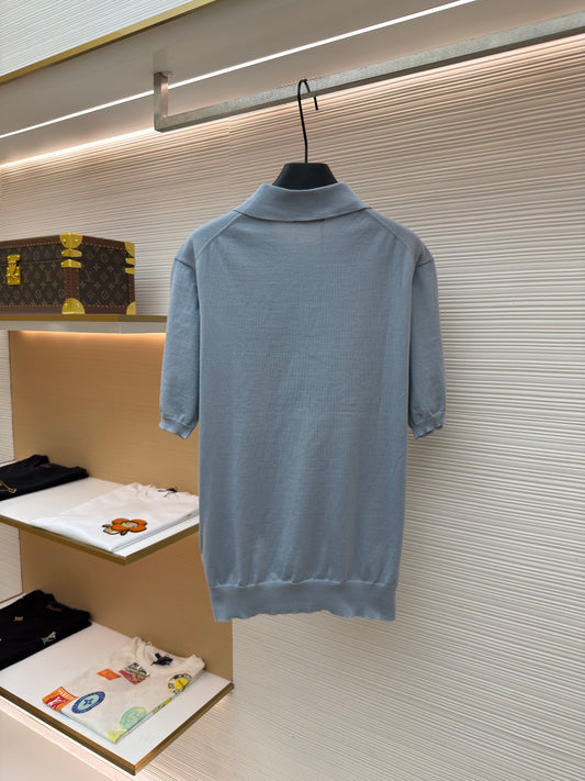 Embroidered Knit Polo