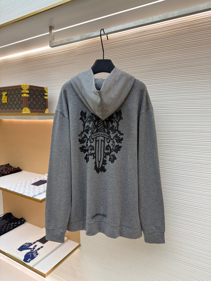 Vine Motif Zip Jacket