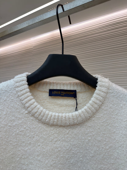 LV Logo Wool Crewneck Sweater