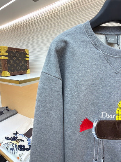 Embroidered Crewneck Sweatshirt