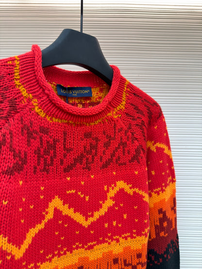 LV Logo Wool Crewneck Sweater