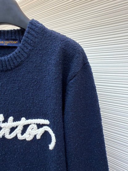 LV Logo Wool Crewneck Sweater